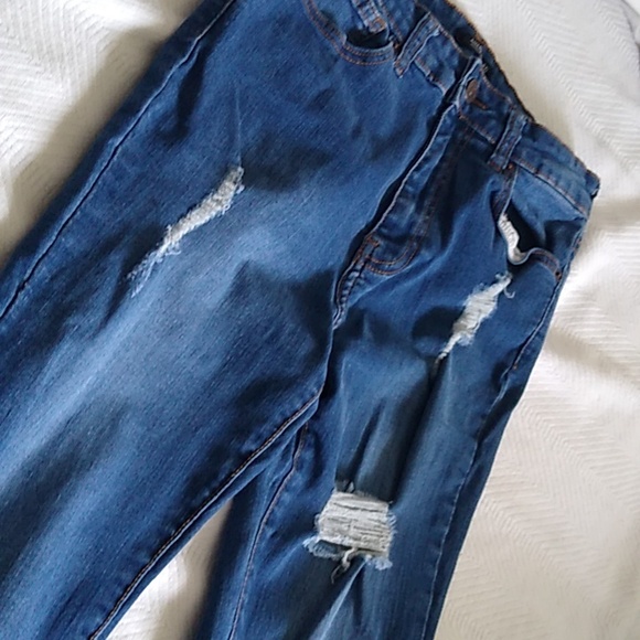 Blue high rise skinny jeans, Women's size 3 - Picture 2 of 8